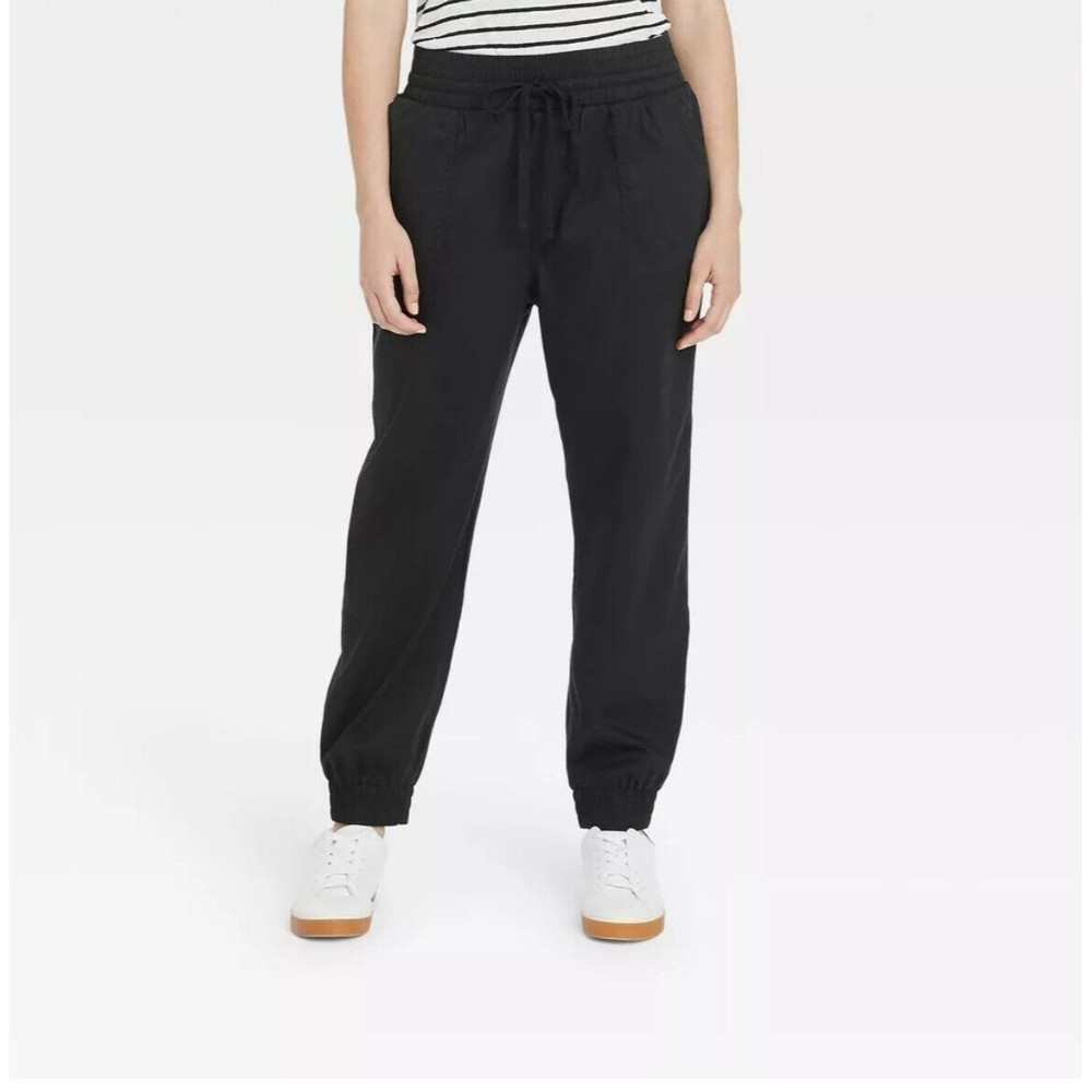 NEW, Sz S, Women's High-Rise Woven Ankle Jogger Pants - A New Day